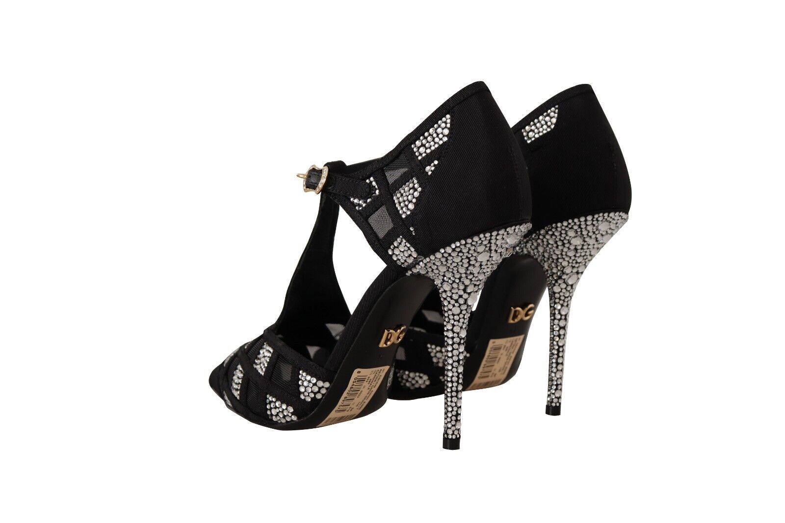 Dolce & Gabbana Elegant Crystal-Embellished Suede Pumps - EU39/US8.5