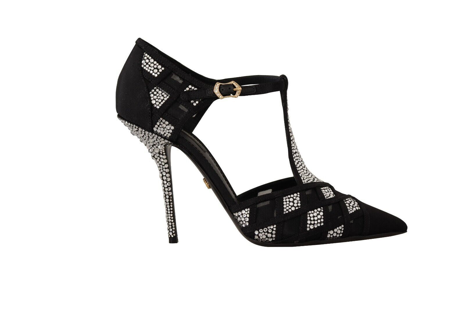 Dolce & Gabbana Elegant Crystal-Embellished Suede Pumps - EU39/US8.5