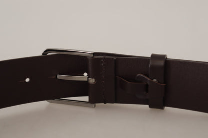 Dolce & Gabbana Elegant Dark Brown Leather Belt - 90 cm / 36 Inches