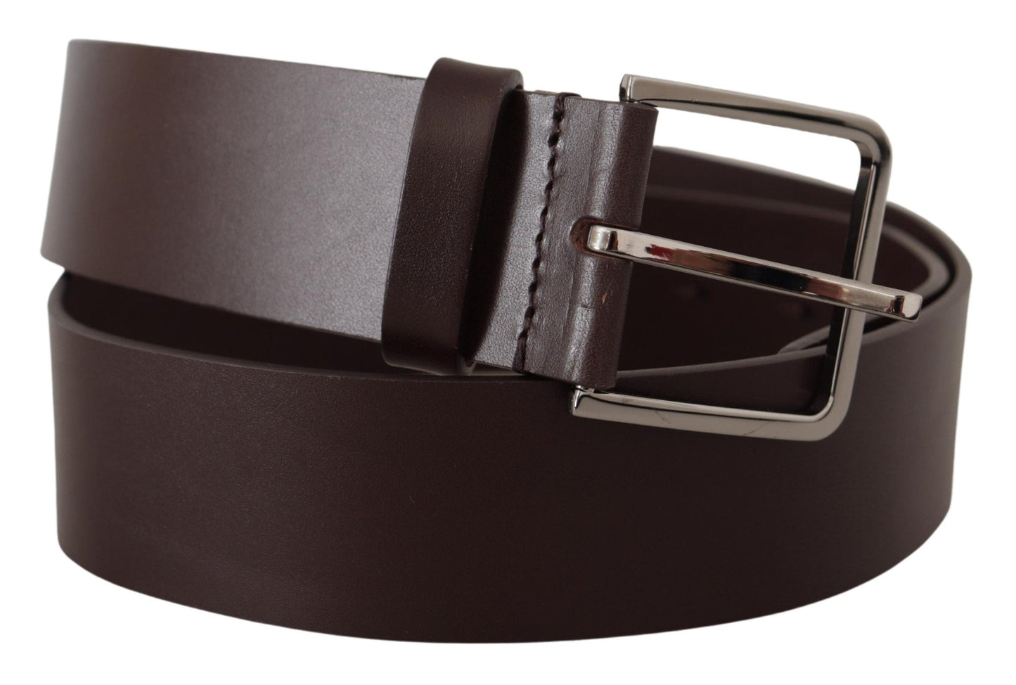 Dolce & Gabbana Elegant Dark Brown Leather Belt - 90 cm / 36 Inches