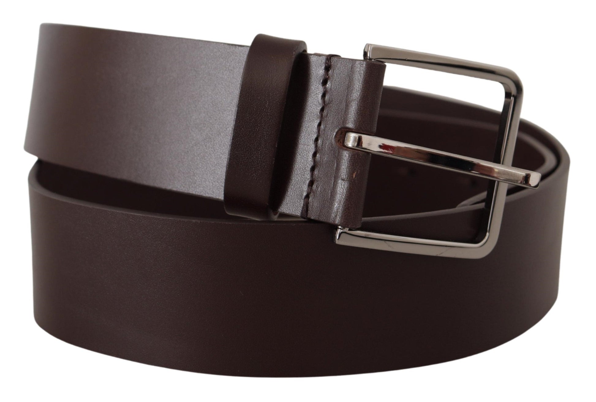 Dolce & Gabbana Elegant Dark Brown Leather Belt - 90 cm / 36 Inches