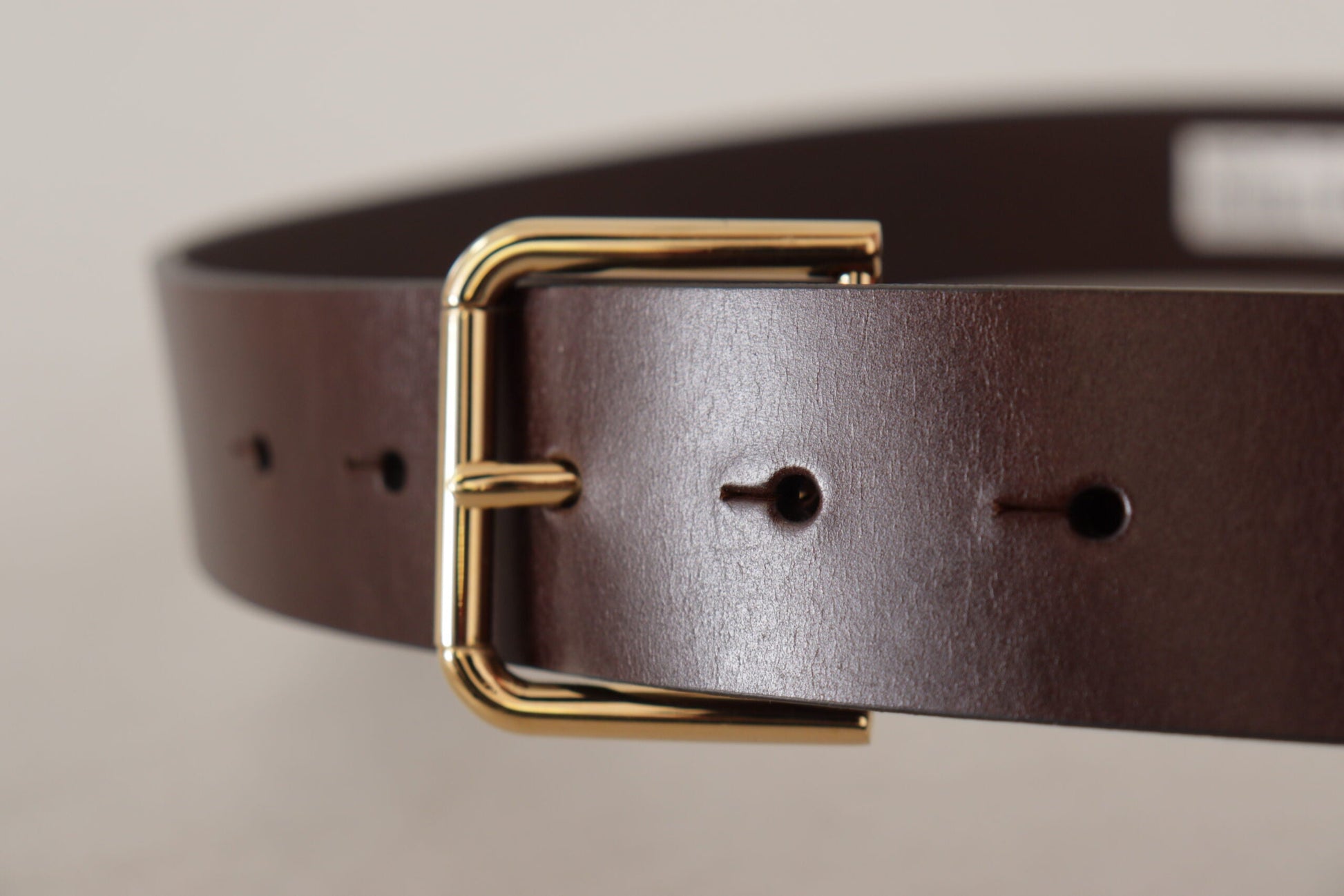 Dolce & Gabbana Elegant Dark Brown Leather Belt - 90 cm / 36 Inches