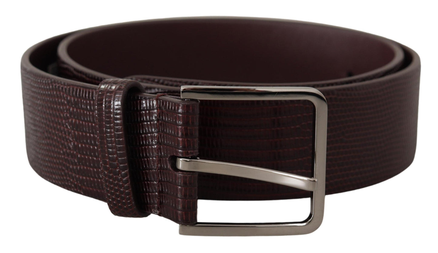 Dolce & Gabbana Elegant Dark Brown Leather Belt - 90 cm / 36 Inches