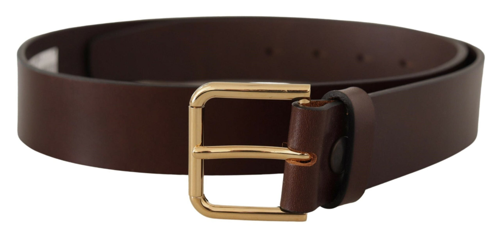 Dolce & Gabbana Elegant Dark Brown Leather Belt - 90 cm / 36 Inches