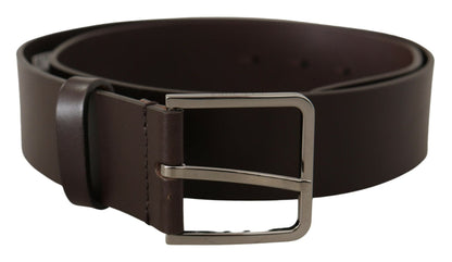 Dolce & Gabbana Elegant Dark Brown Leather Belt - 90 cm / 36 Inches