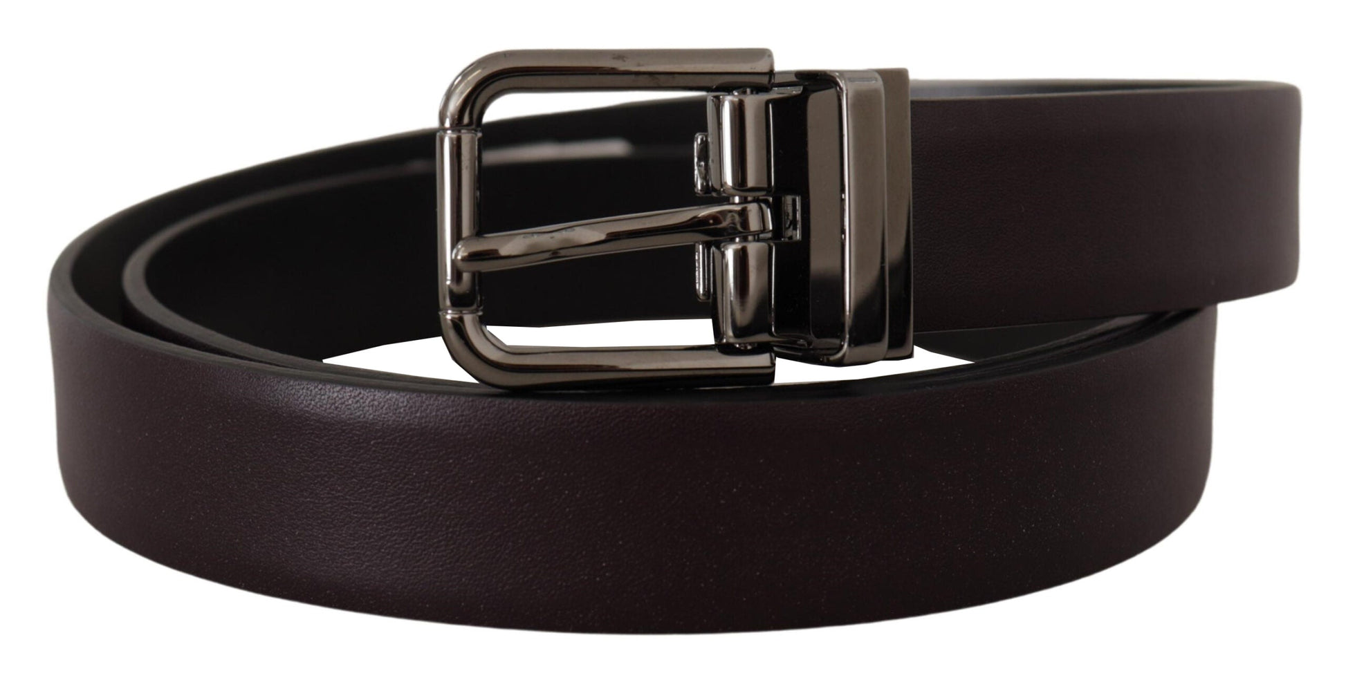 Dolce & Gabbana Elegant Dark Brown Leather Belt - 90 cm / 36 Inches