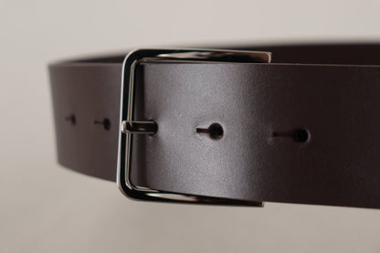 Dolce & Gabbana Elegant Dark Brown Leather Belt - 90 cm / 36 Inches