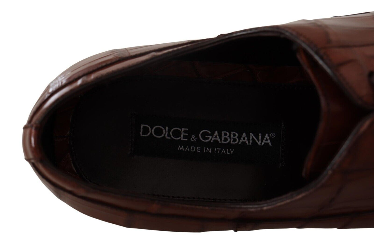 Dolce & Gabbana Elegant Exotic Crocodile Leather Formal Shoes - EU44/US11