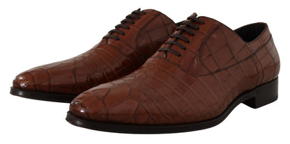 Dolce & Gabbana Elegant Exotic Crocodile Leather Formal Shoes - EU44/US11