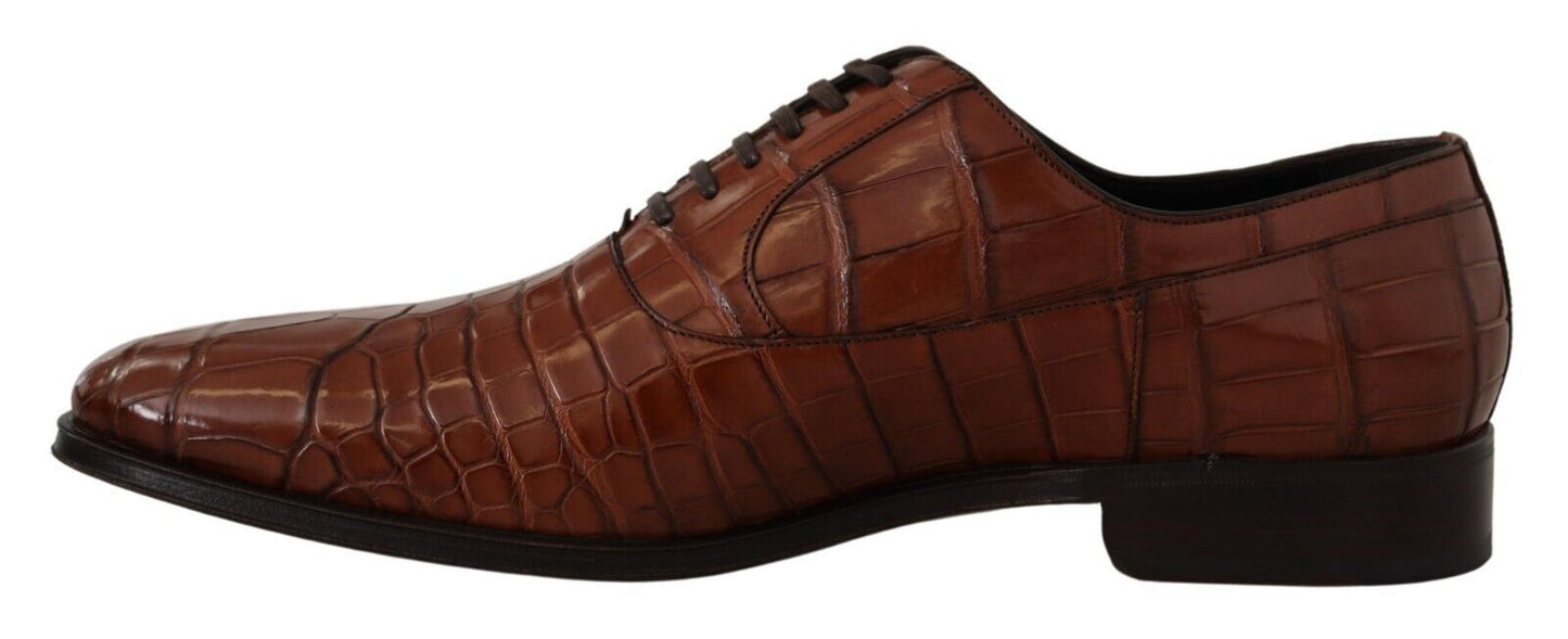 Dolce & Gabbana Elegant Exotic Crocodile Leather Formal Shoes - EU44/US11