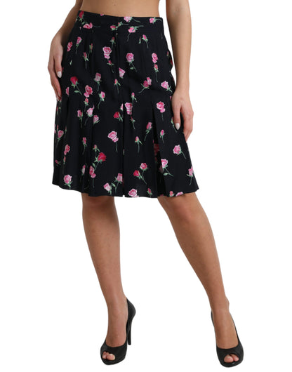 Dolce & Gabbana Elegant Floral A-Line Knee-Length Skirt - IT40|S