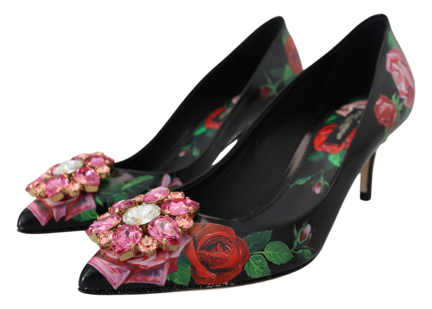 Dolce & Gabbana Elegant Floral Crystal Pumps - EU36.5/US6