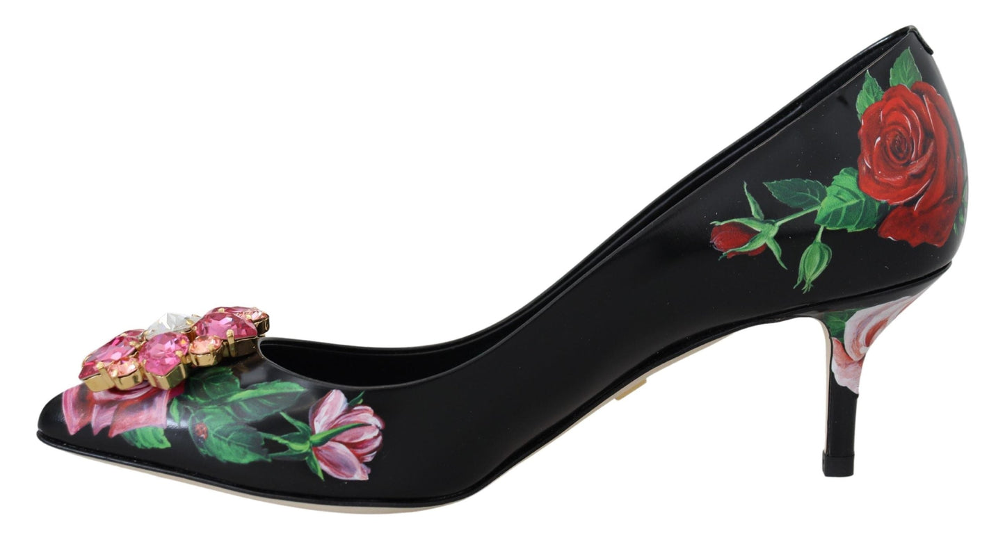 Dolce & Gabbana Elegant Floral Crystal Pumps - EU36.5/US6