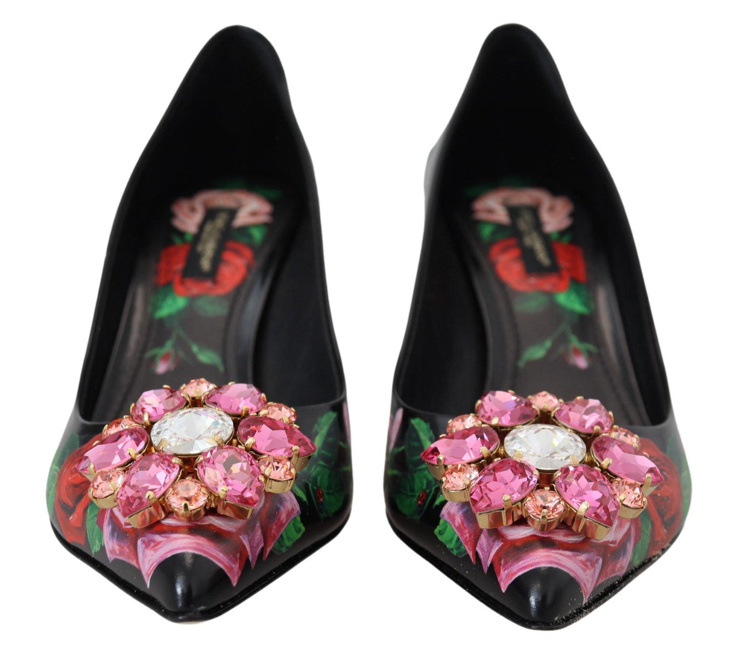 Dolce & Gabbana Elegant Floral Crystal Pumps - EU36.5/US6