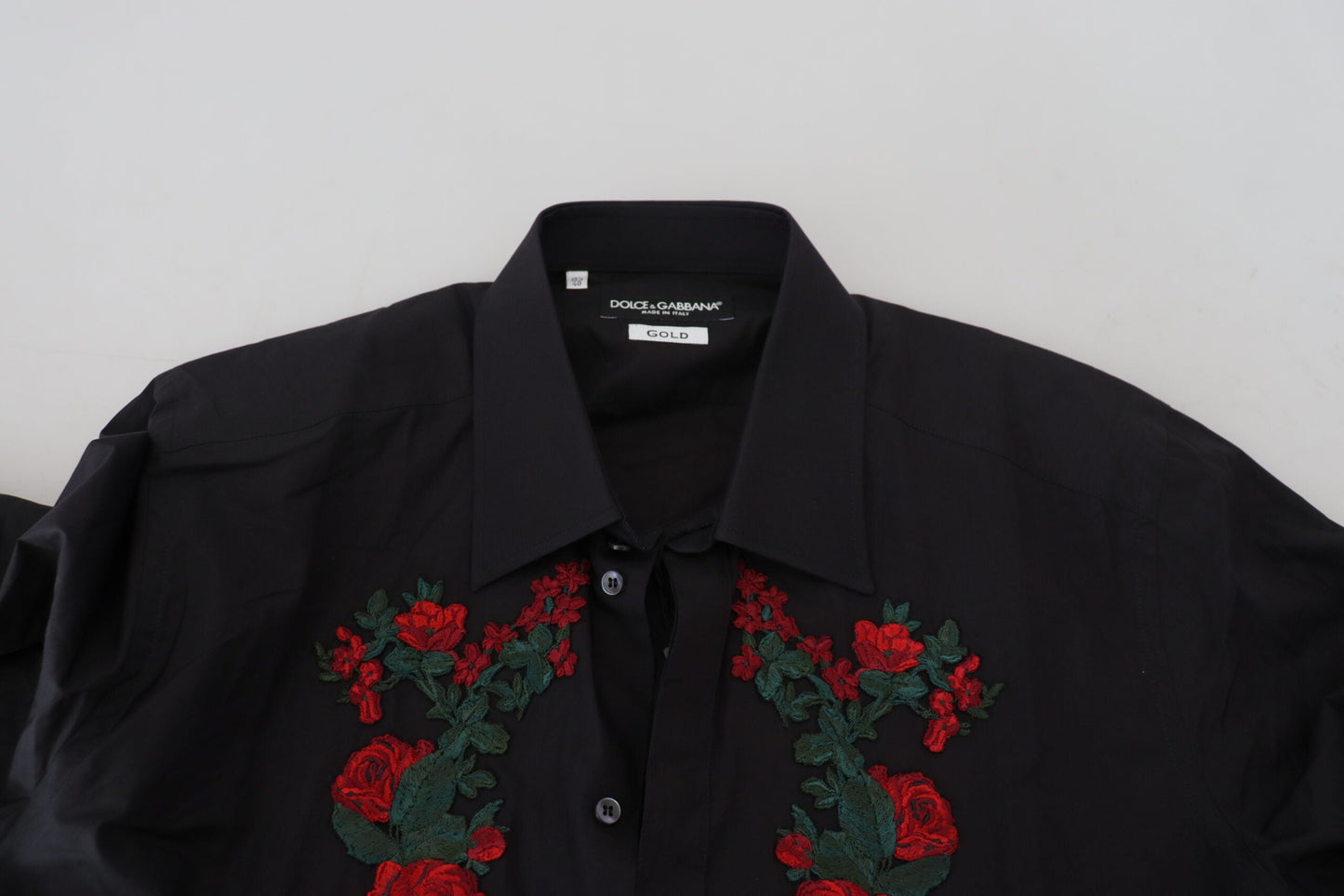 Dolce & Gabbana Elegant Floral Embroidered Cotton Shirt