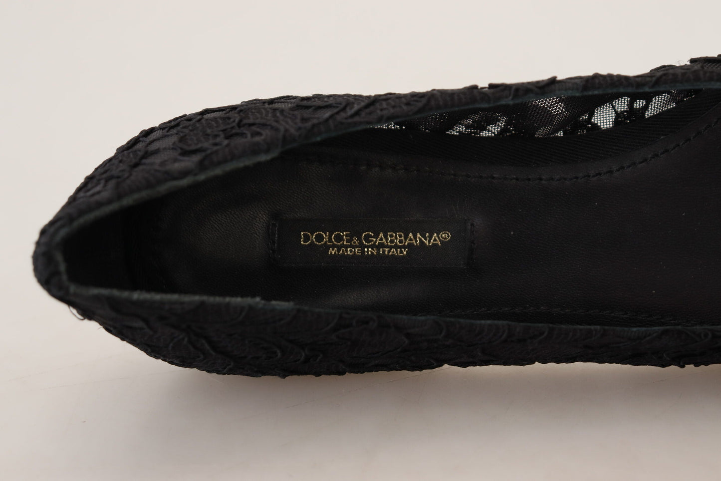 Dolce & Gabbana Elegant Floral Lace Flat Vally Shoes - EU35/US4.5