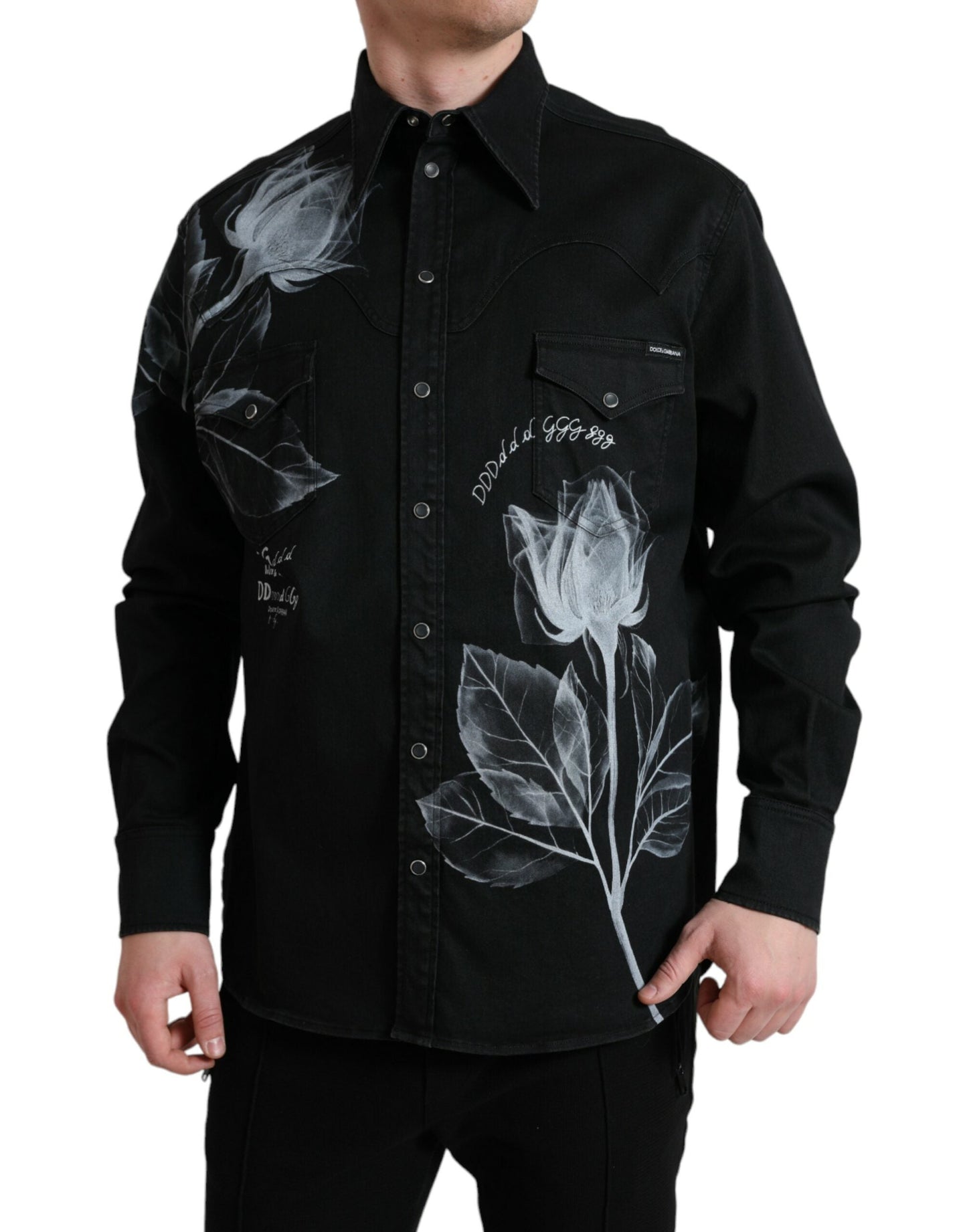 Dolce & Gabbana Elegant Floral Print Dress Shirt - IT40 | M