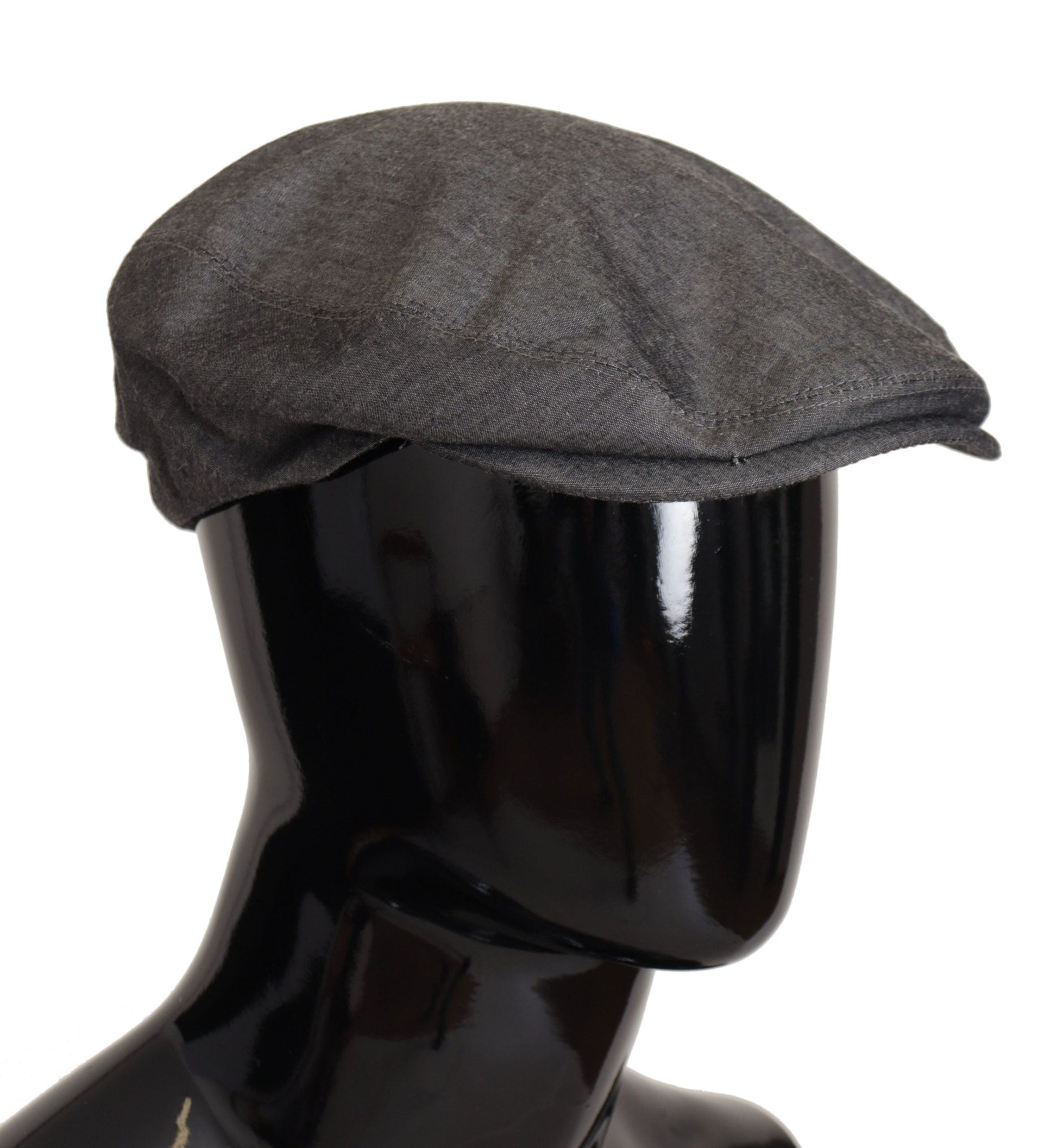 Dolce & Gabbana Elegant Gray Newsboy Hat - 59 cm|L