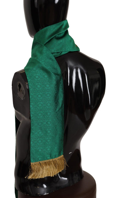 Dolce & Gabbana Elegant Green Silk Blend Men’s Scarf