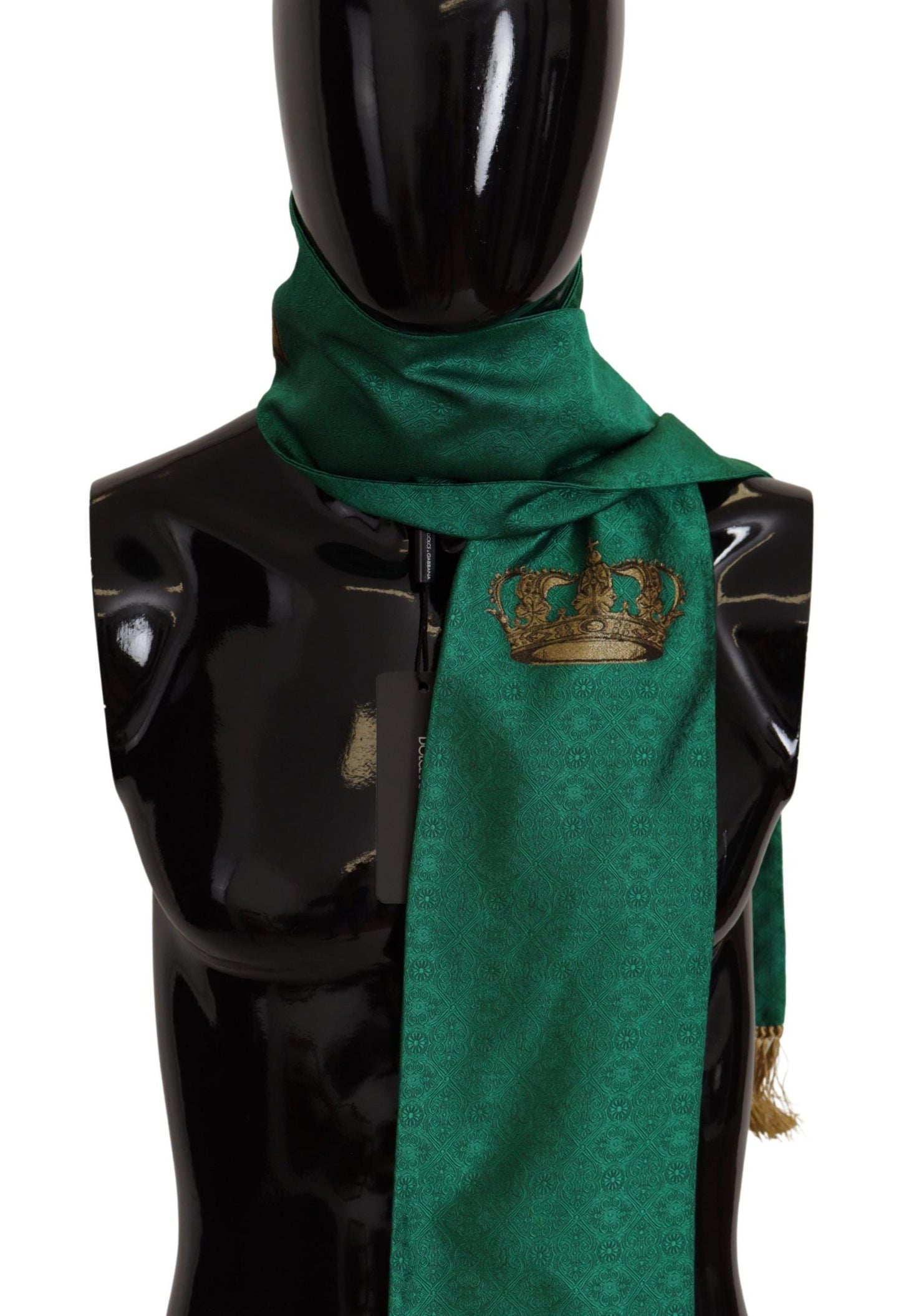 Dolce & Gabbana Elegant Green Silk Blend Men’s Scarf