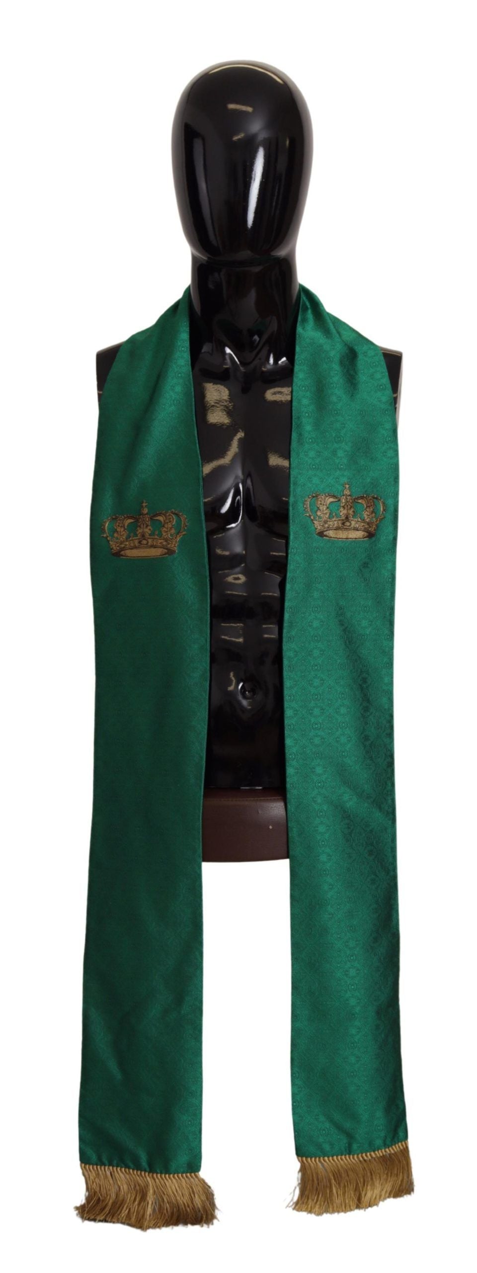 Dolce & Gabbana Elegant Green Silk Blend Men’s Scarf