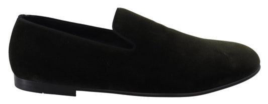 Dolce & Gabbana Elegant Green Velvet Loafers - EU39/US6