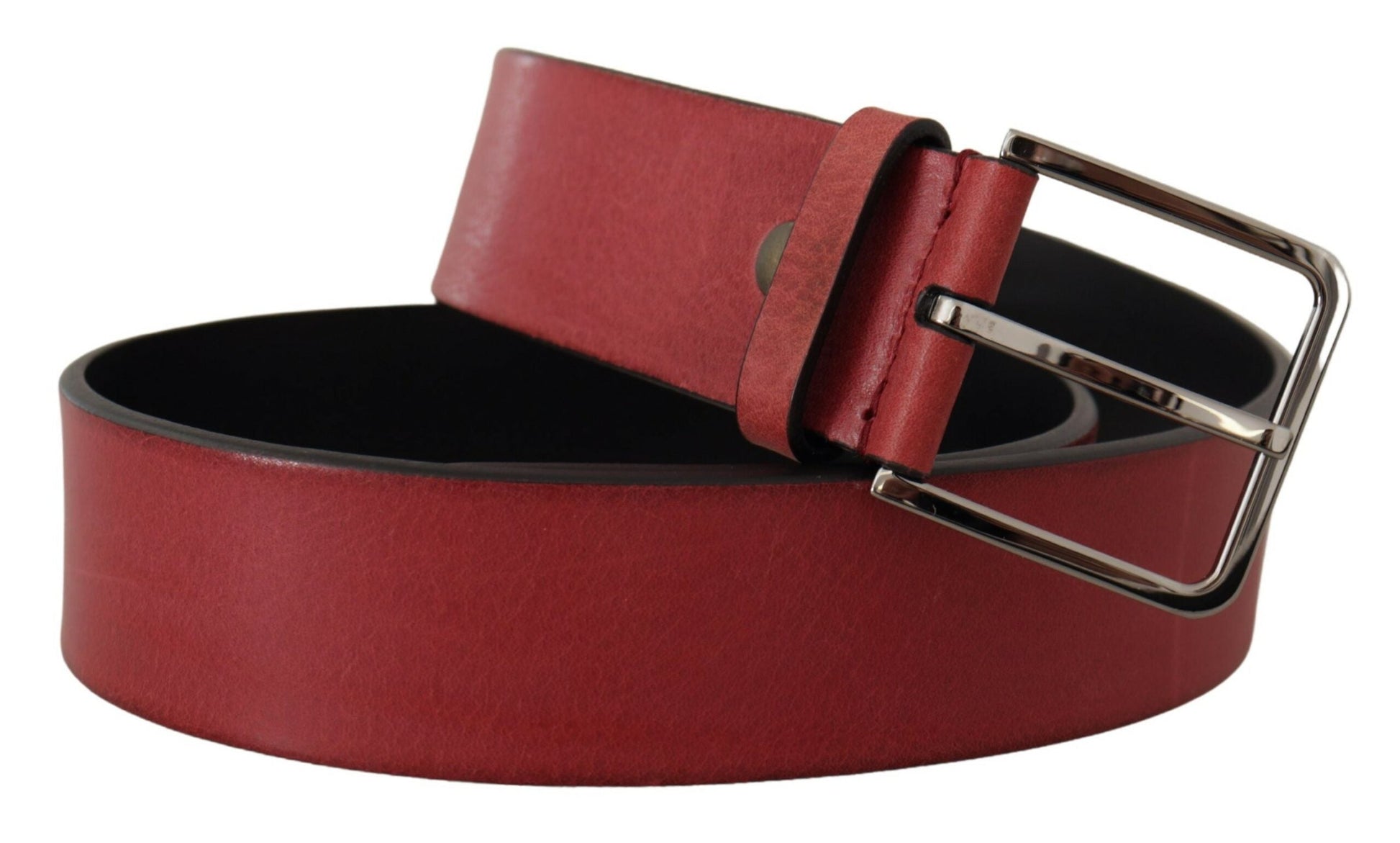 Dolce & Gabbana Elegant Grosgrain Leather Belt with Silver Buckle - 85 cm / 34 Inches