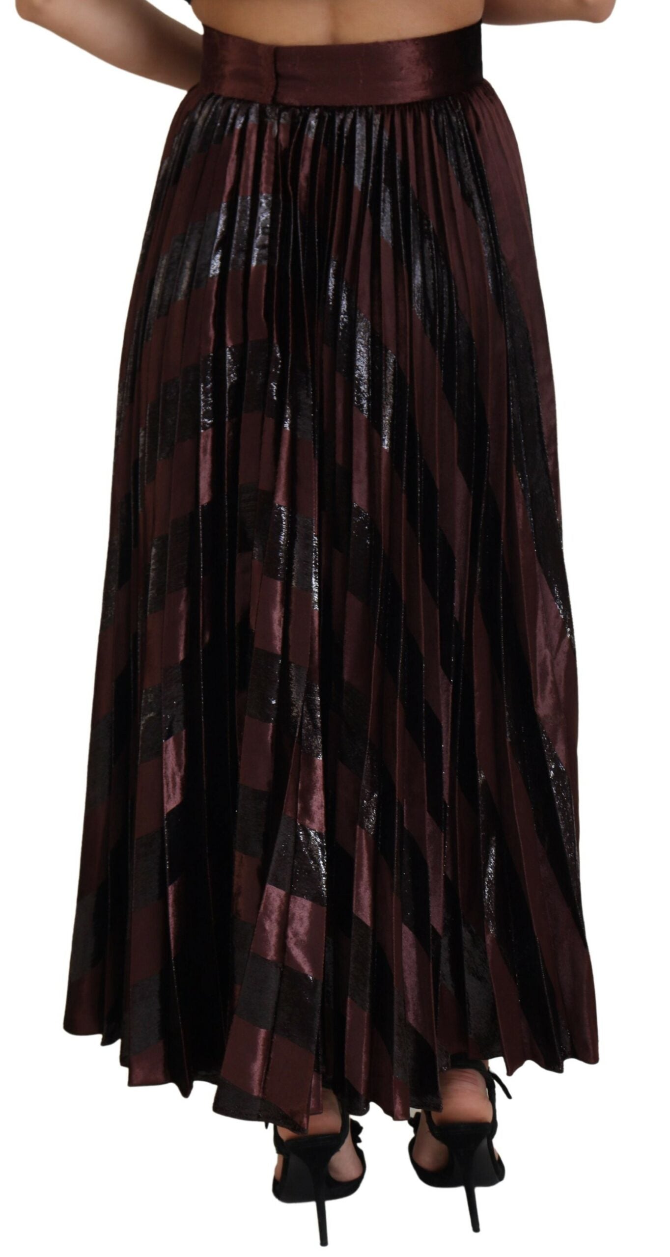 Dolce & Gabbana Elegant High Waist A-Line Maxi Skirt - IT40|S