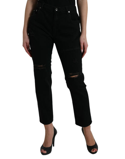 Dolce & Gabbana Elegant High Waist Black Stretch Jeans - IT40|S