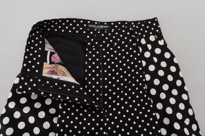 Dolce & Gabbana Elegant High-Waist Polka Dot Pants - IT38|XS