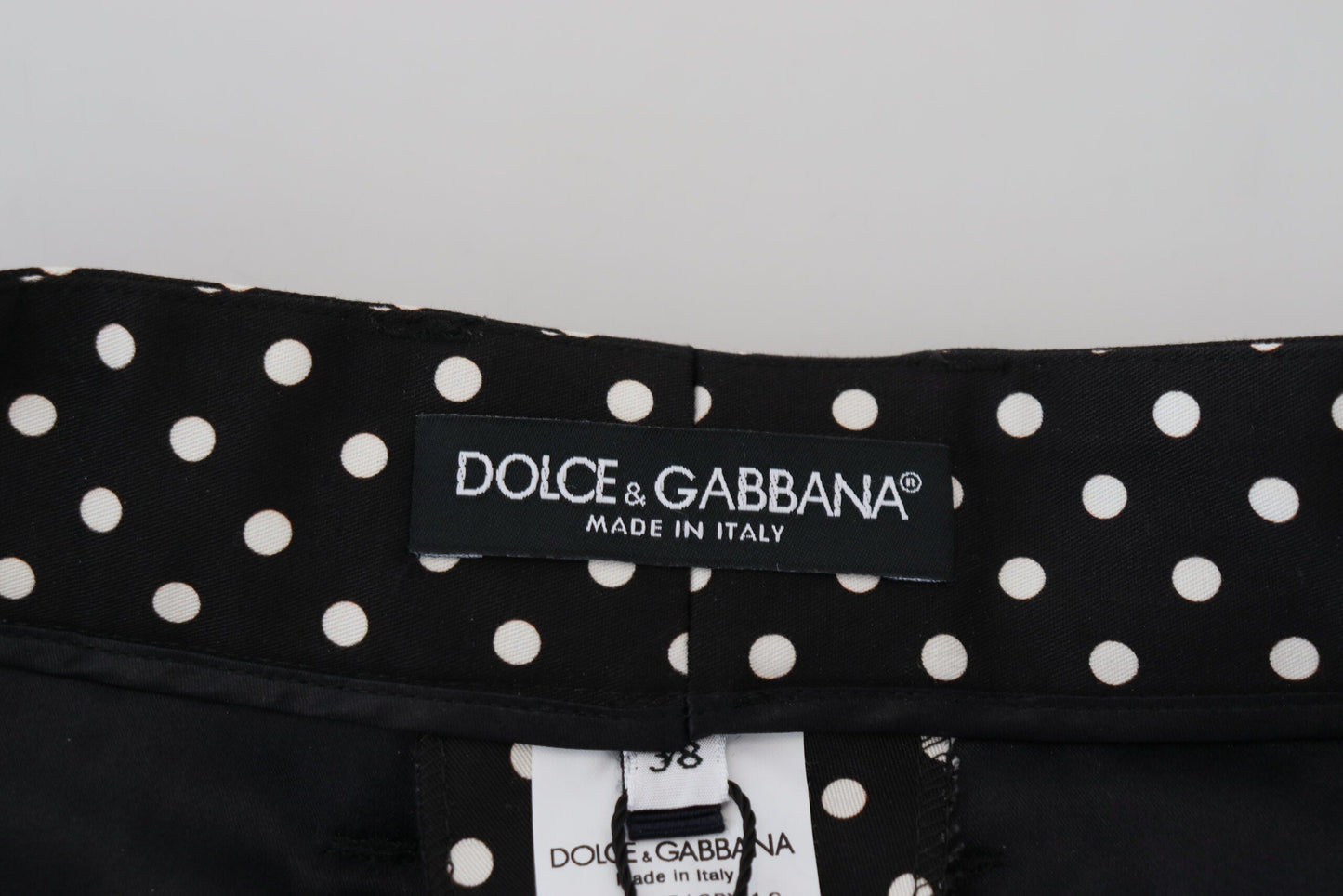 Dolce & Gabbana Elegant High-Waist Polka Dot Pants - IT38|XS