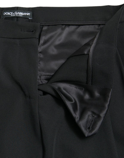 Dolce & Gabbana Elegant High-Waist Tapered Cropped Pants - IT42|M