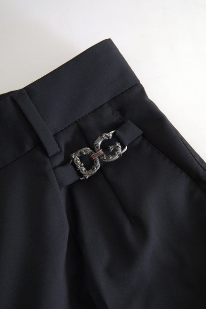 Dolce & Gabbana Elegant High-Waist Tapered Wool Pants - IT38 | XS