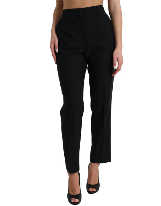 Dolce & Gabbana Elegant High Waist Wool Pants - IT46|XL