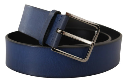 Dolce & Gabbana Elegant Italian Leather Belt in Blue - 85 cm / 34 Inches