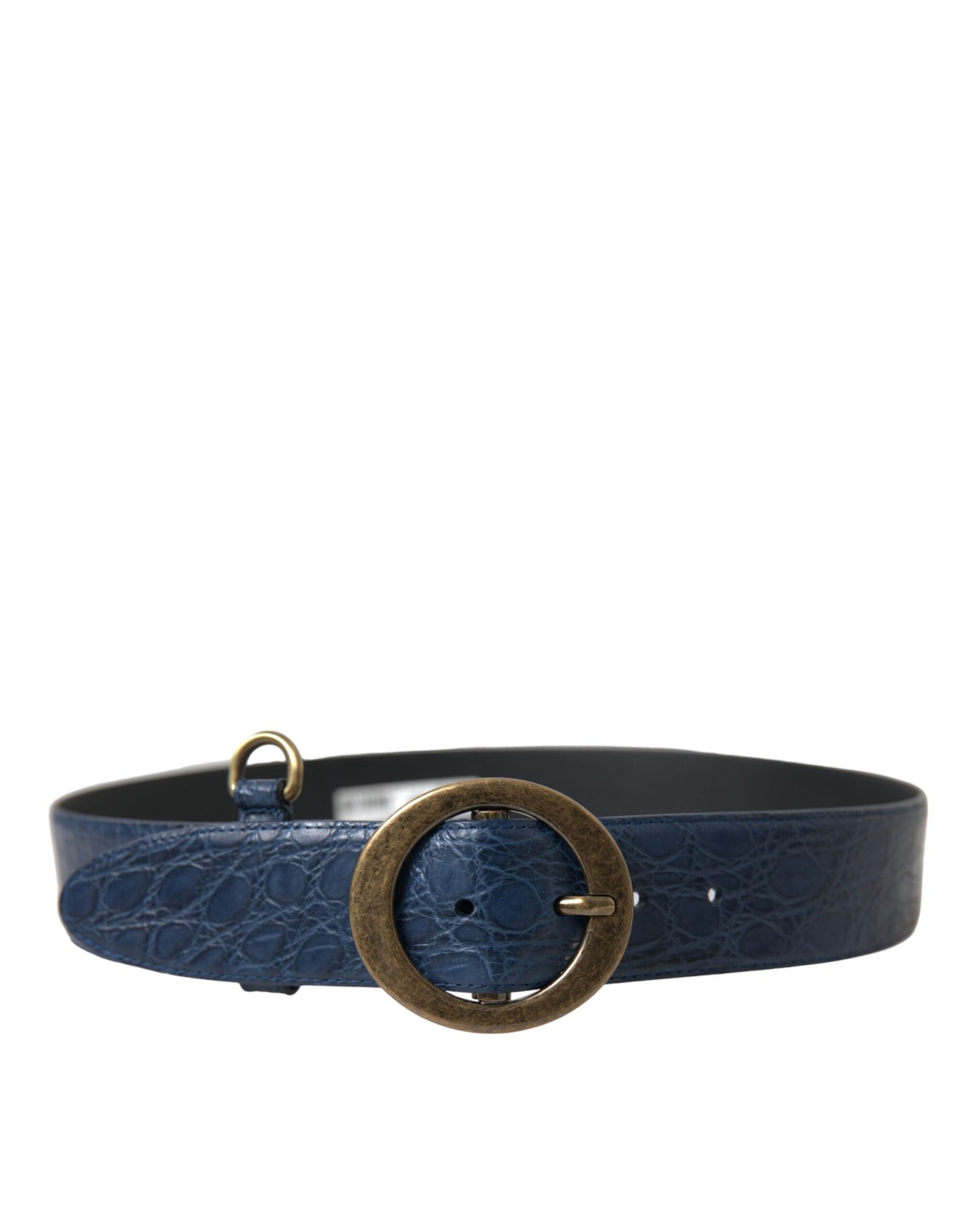 Dolce & Gabbana Elegant Italian Leather Belt with Metal Buckle - 95 cm / 38 Inches