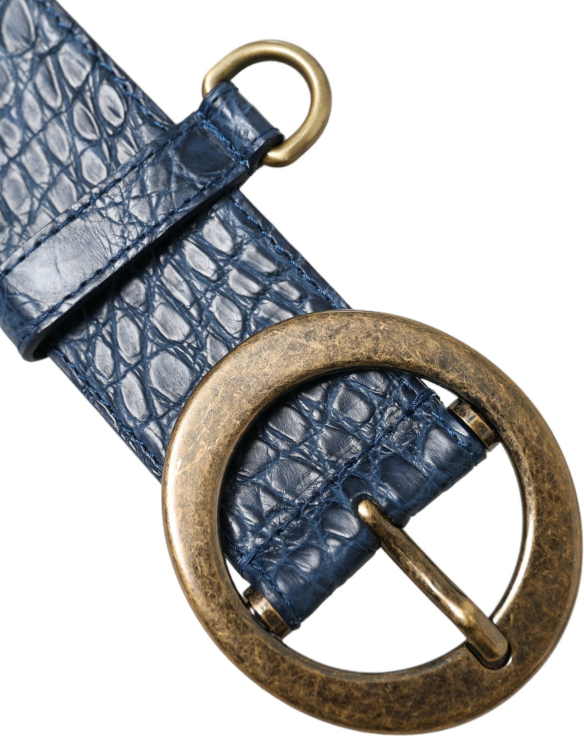 Dolce & Gabbana Elegant Italian Leather Belt with Metal Buckle - 95 cm / 38 Inches