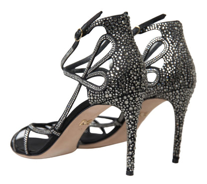 Dolce & Gabbana Elegant Keira Rhinestone Stiletto Sandals - EU40.5/US10