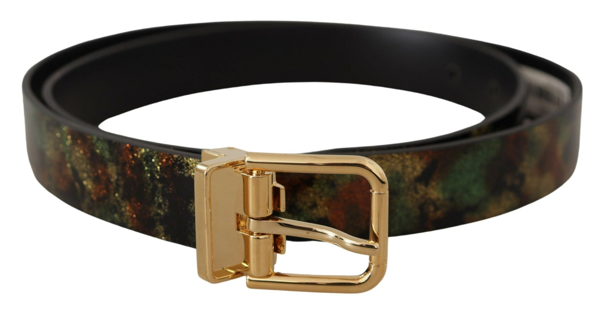 Dolce & Gabbana Elegant Leather Belt with Bronze Buckle - 90 cm / 36 Inches