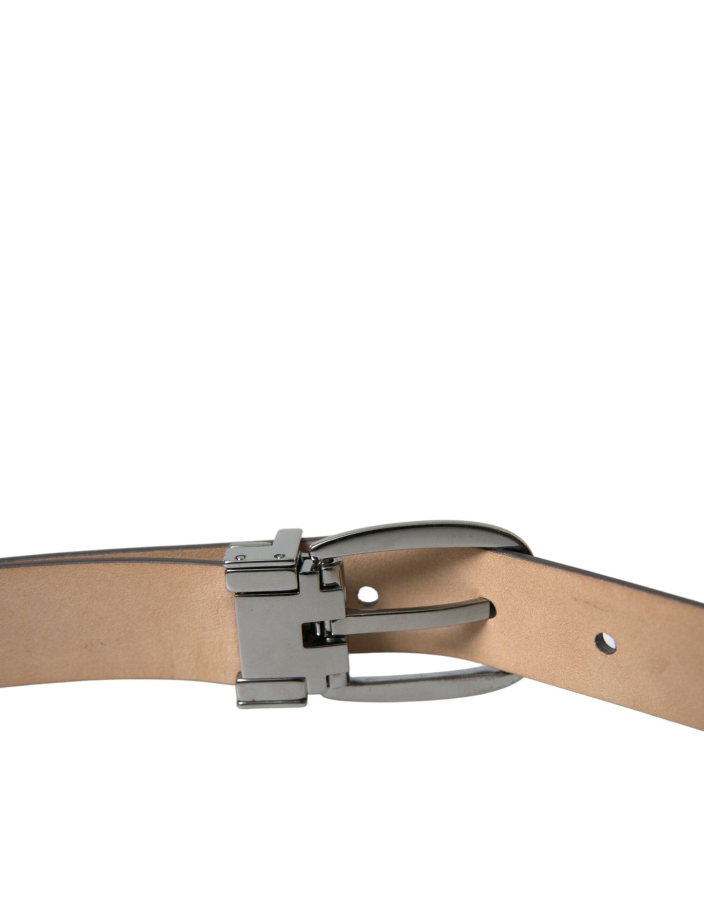 Dolce & Gabbana Elegant Leather Belt with Eye-Catching Buckle - 110 cm / 44 Inches