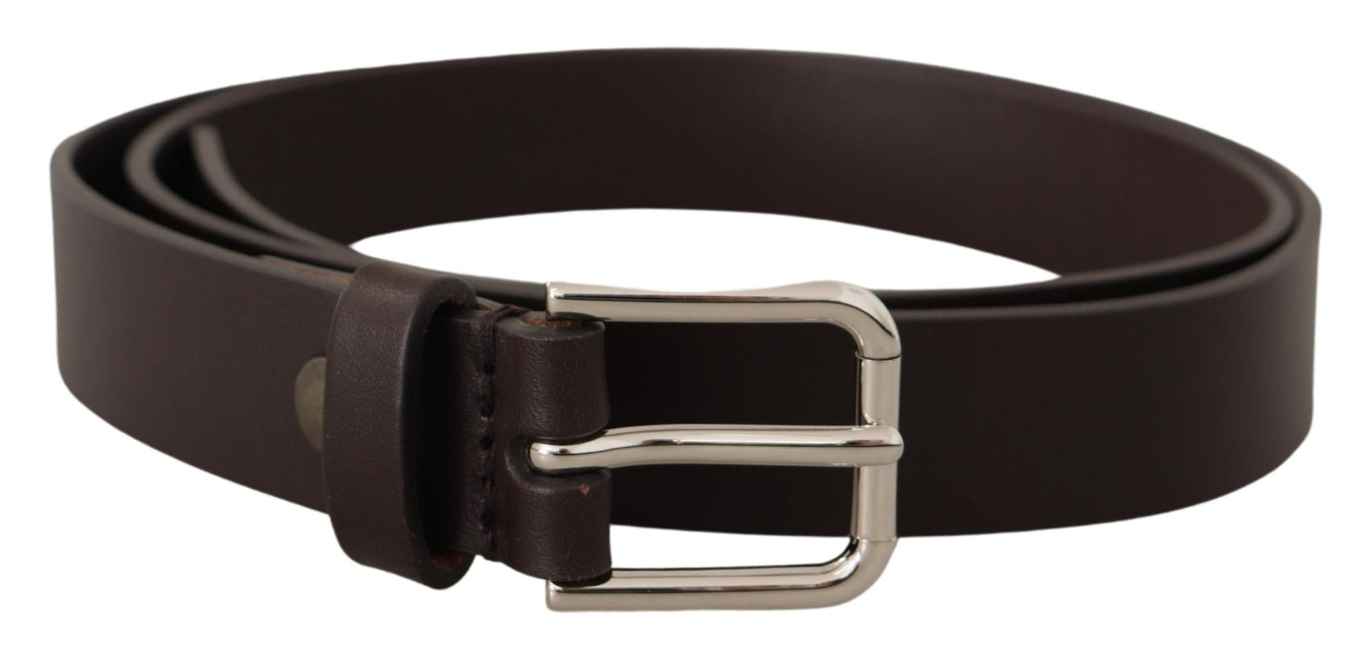 Dolce & Gabbana Elegant Leather Belt With Logo Buckle - 80 cm / 32 Inches