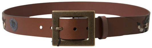 Dolce & Gabbana Elegant Leather Belt with Metal Buckle - 100 cm / 40 Inches