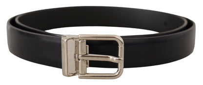 Dolce & Gabbana Elegant Leather Belt with Metal Buckle - 100 cm / 40 Inches