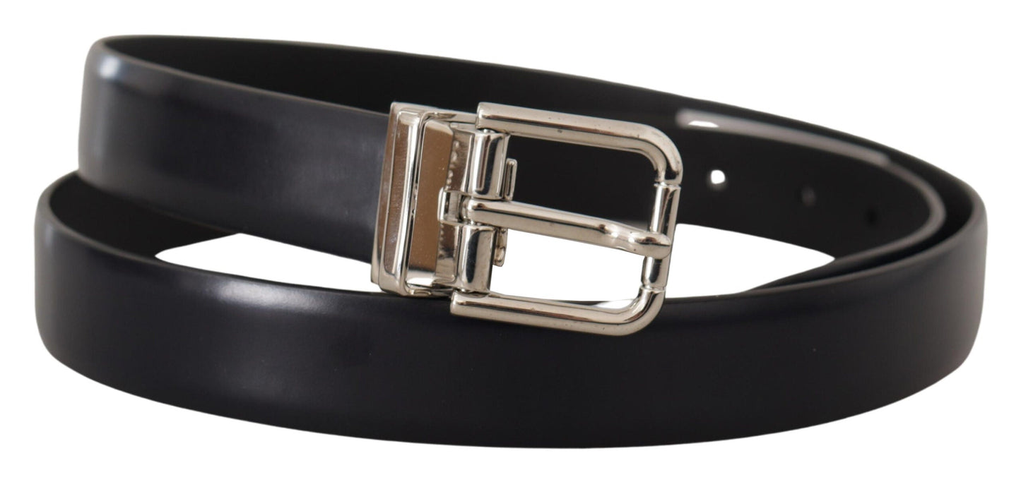 Dolce & Gabbana Elegant Leather Belt with Metal Buckle - 100 cm / 40 Inches