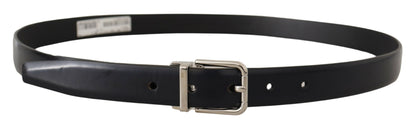 Dolce & Gabbana Elegant Leather Belt with Metal Buckle - 100 cm / 40 Inches