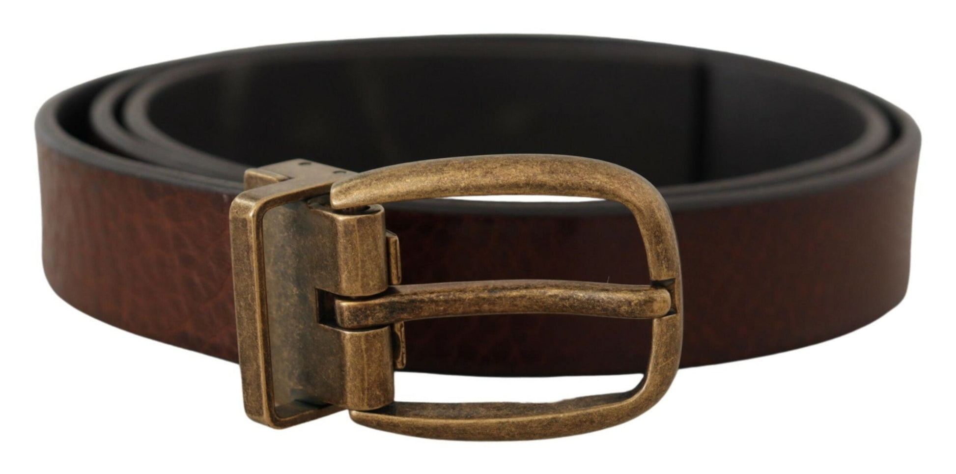 Dolce & Gabbana Elegant Leather Belt with Metal Buckle - 80 cm / 32 Inches