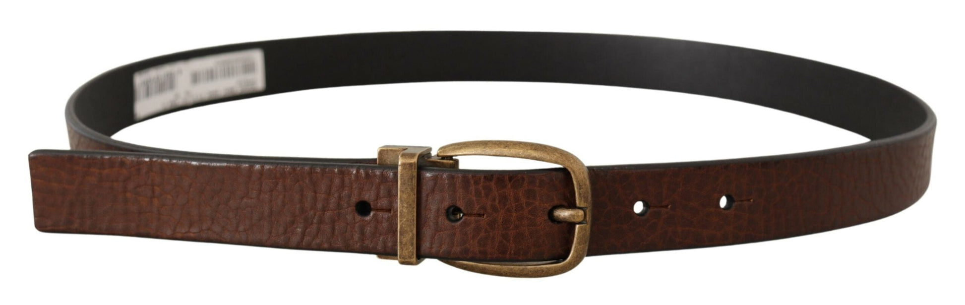 Dolce & Gabbana Elegant Leather Belt with Metal Buckle - 80 cm / 32 Inches