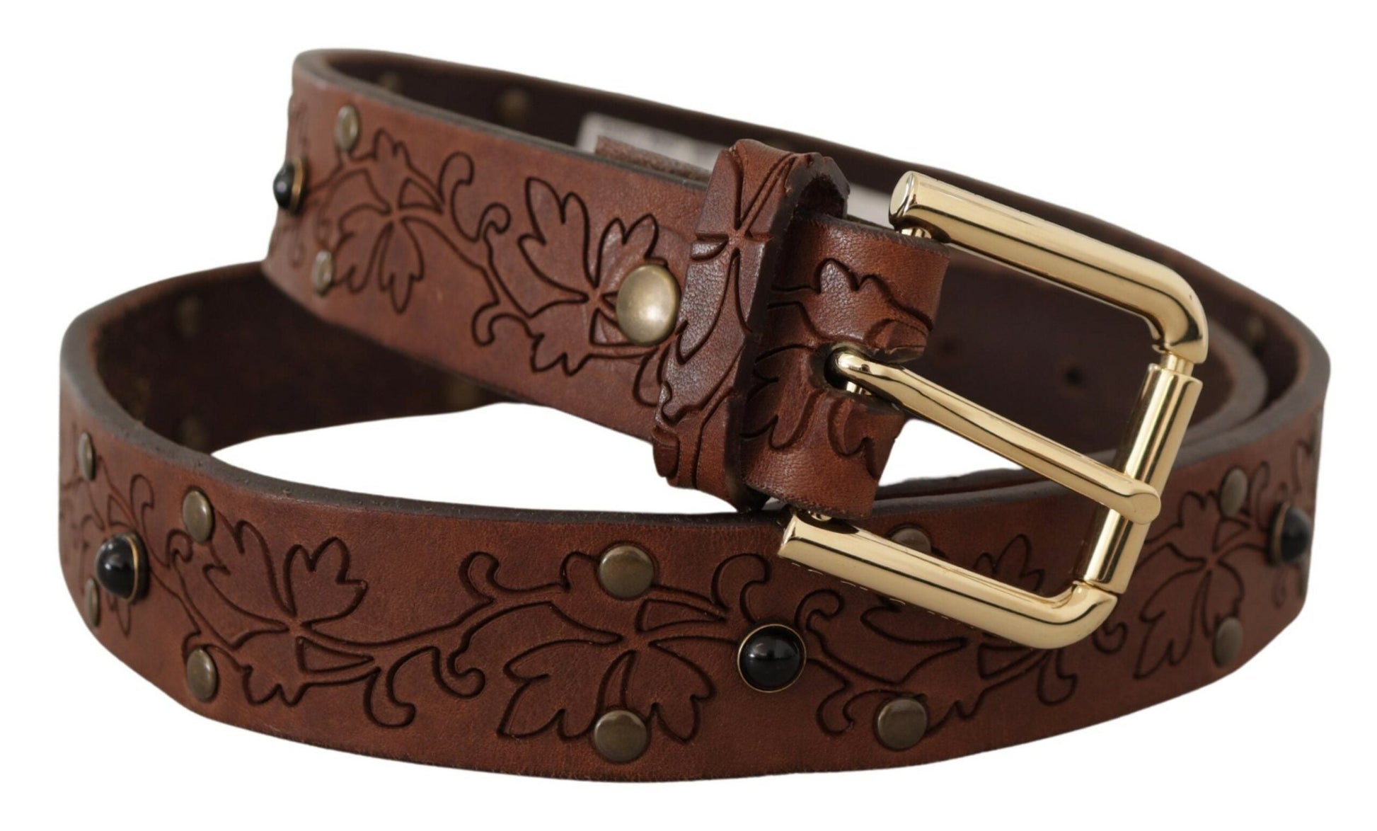 Dolce & Gabbana Elegant Leather Belt with Metal Buckle - 85 cm / 34 Inches