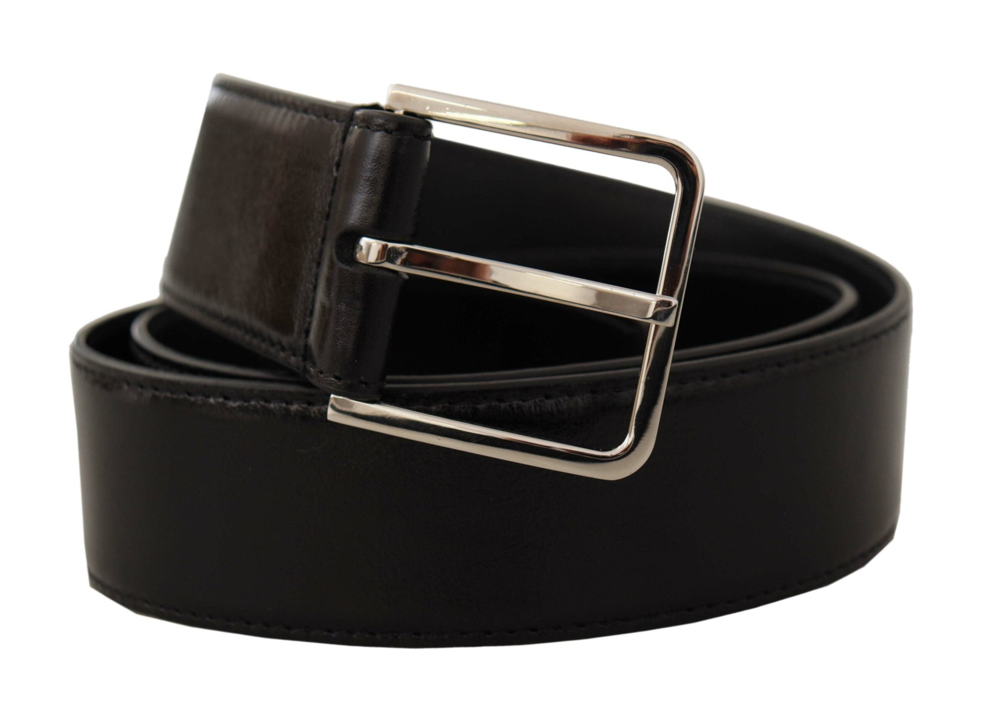 Dolce & Gabbana Elegant Leather Belt with Metal Buckle - 85 cm / 34 Inches