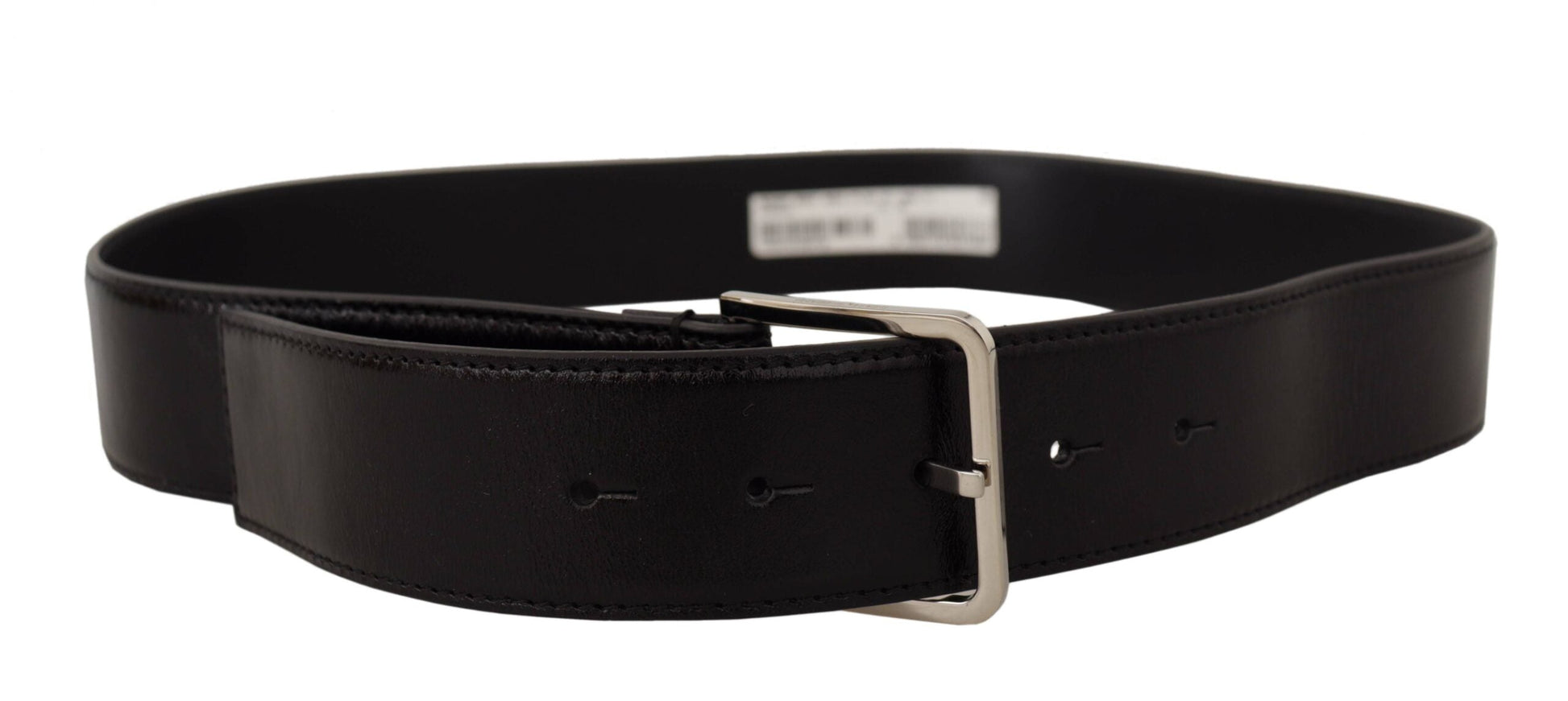 Dolce & Gabbana Elegant Leather Belt with Metal Buckle - 85 cm / 34 Inches